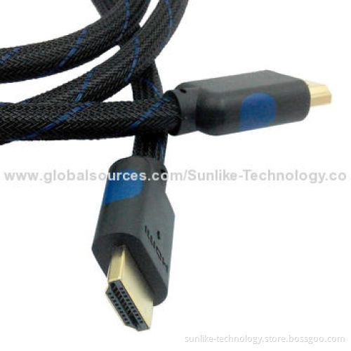 HDMI to DVI Cable with Skin-foam-skin, PE Insulation and Sleeve, Made of Nylon
